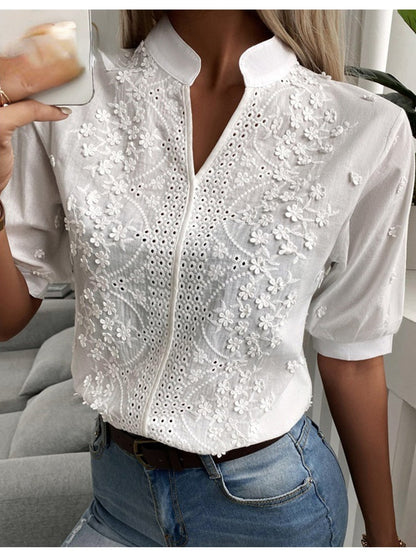 Elegante Damenbluse Baumwolle Modern
