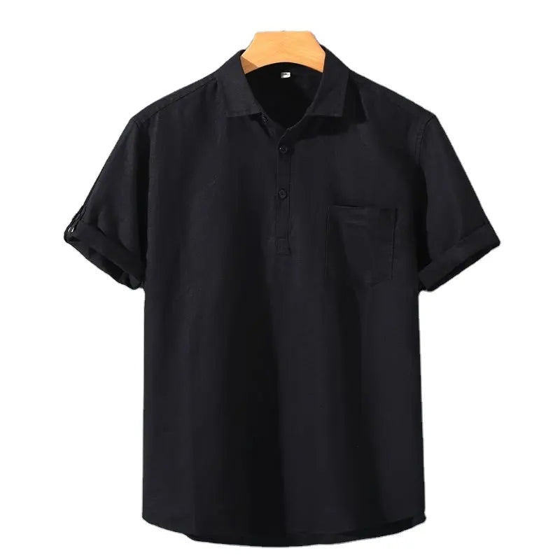 Elegantes Leinen Polo Herren Shirt