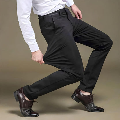 Herren-Hose Elegant Business-Anzug-Hose Schwarz