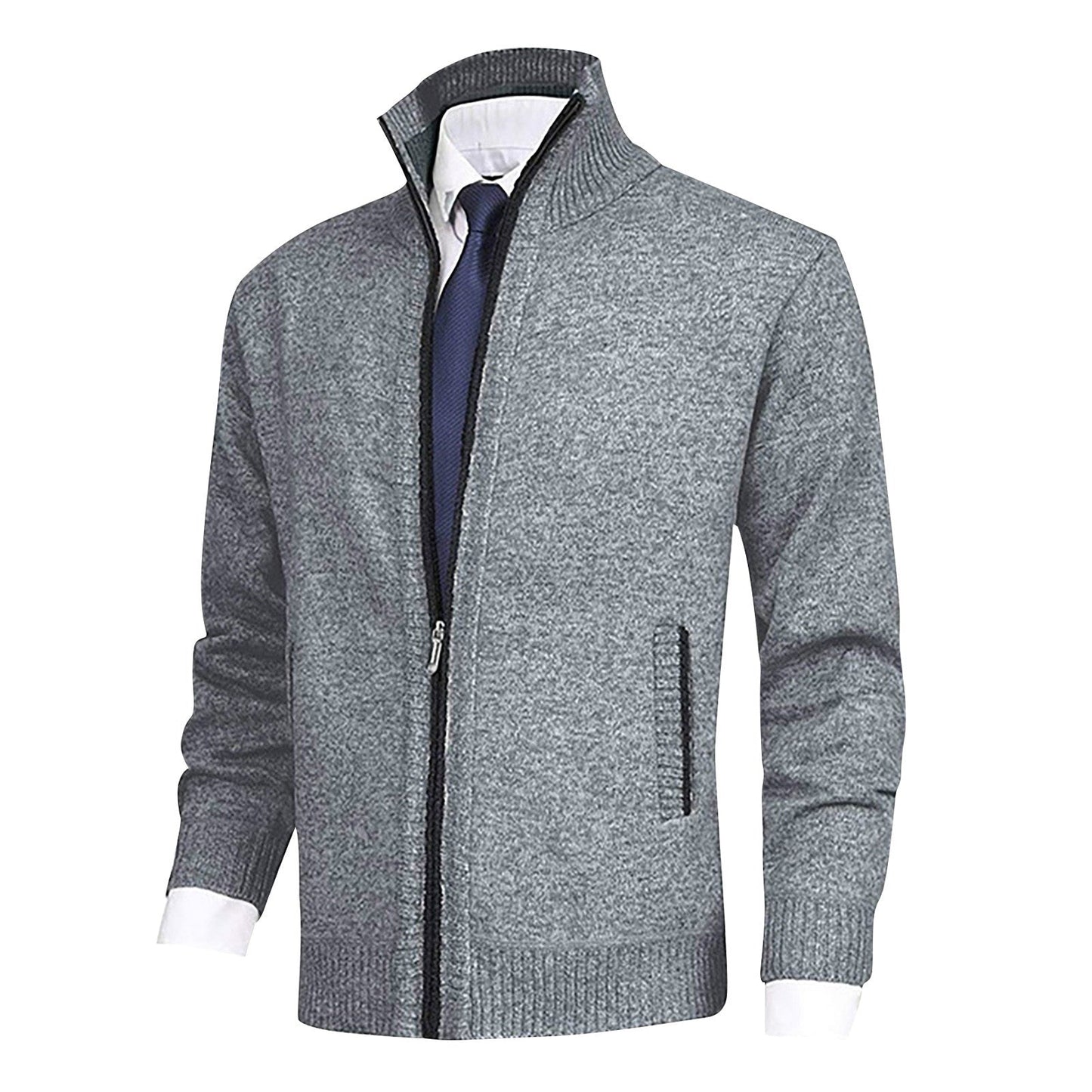 Herren Strickjacke Klassisch Mit Kragen