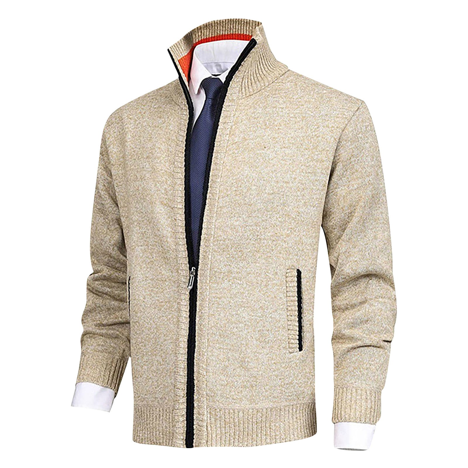 Herren Strickjacke Klassisch Mit Kragen - BerlinGlamour