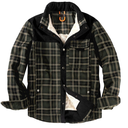Herren Holzfällerhemd Karo Fleece Jacke Warm - BerlinGlamour
