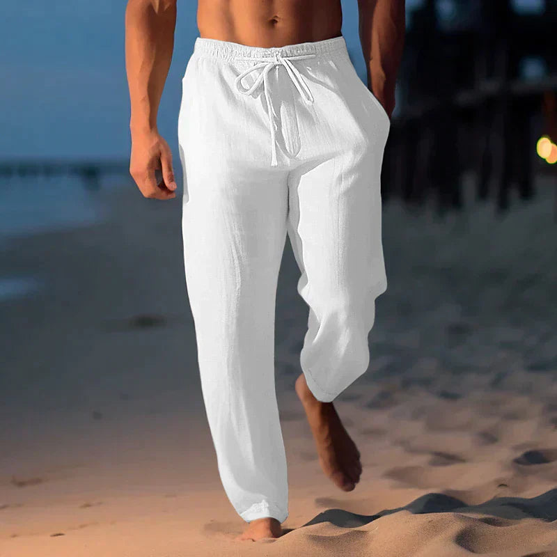 Modische Herren Leinenhose Sommer Slim