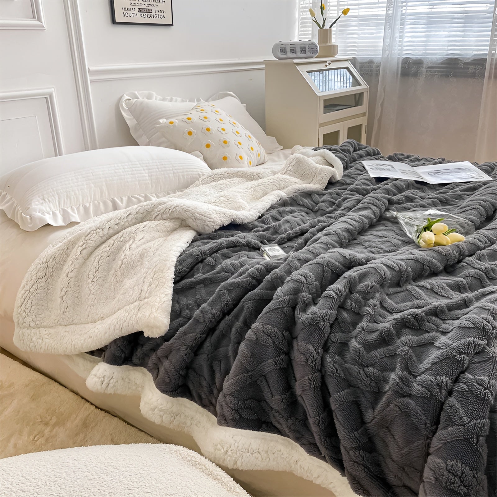 Weiche Kuscheldecke Doppelseitig Flauschig für Winter - BerlinGlamour