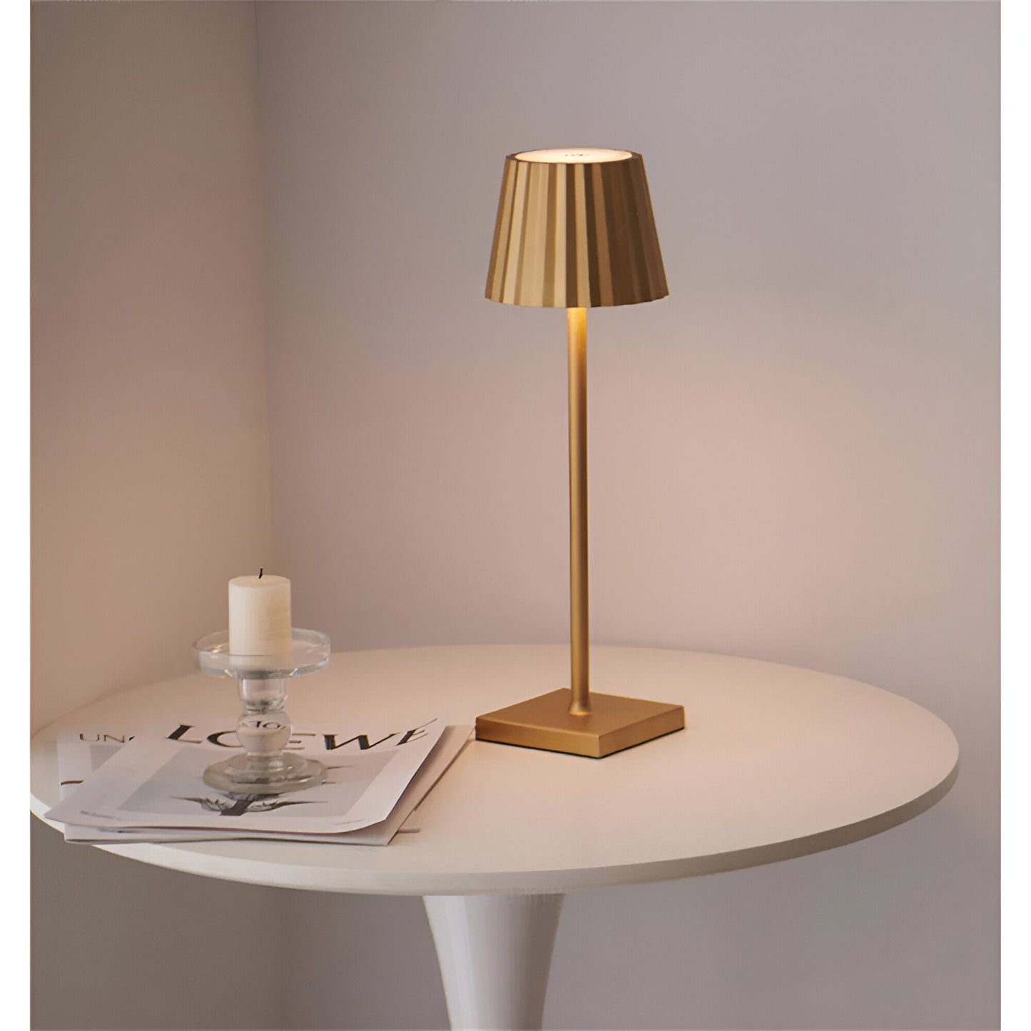 Kabellose LED Tischleuchte Dimmbar Aluminium