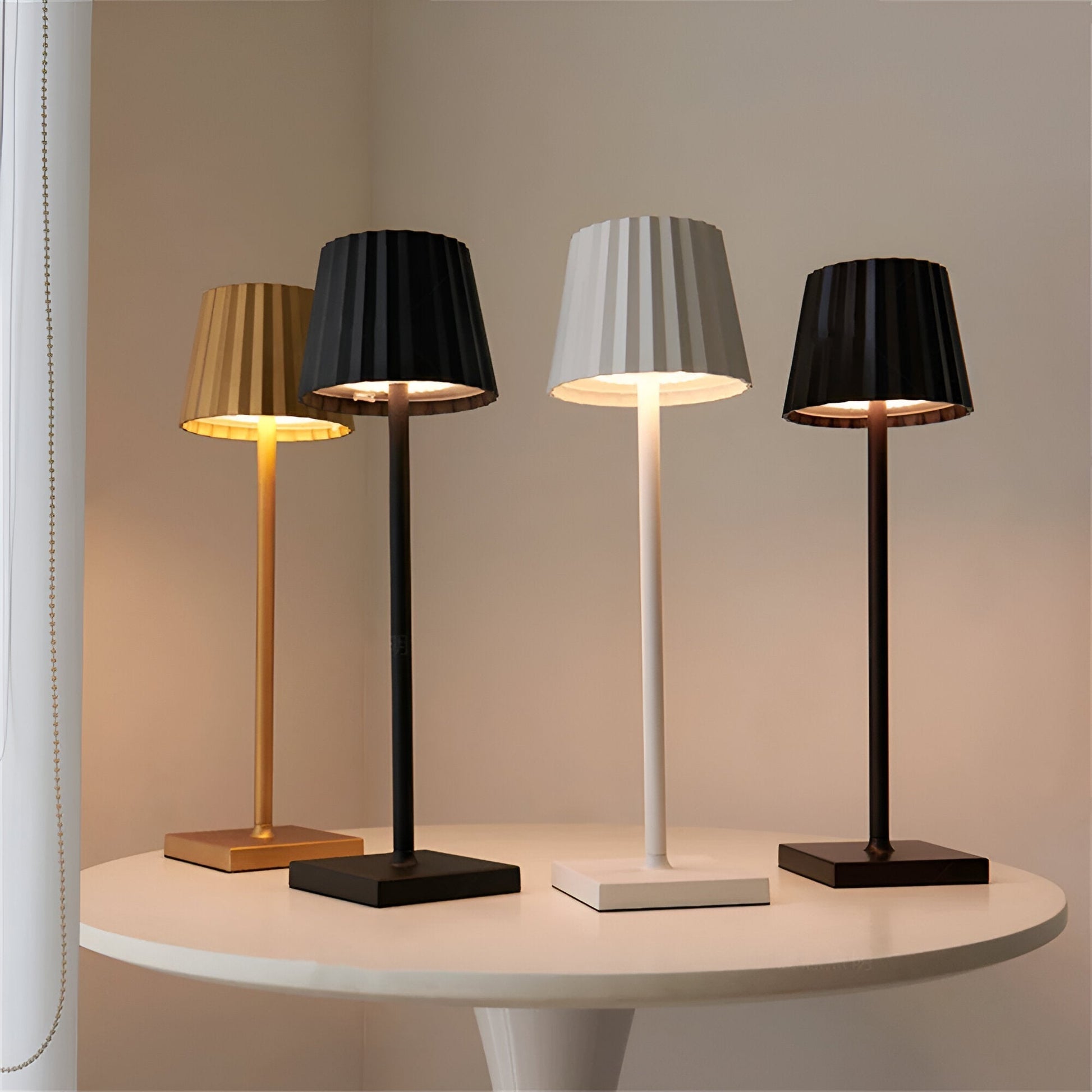 Kabellose LED Tischleuchte Dimmbar Aluminium - BerlinGlamour