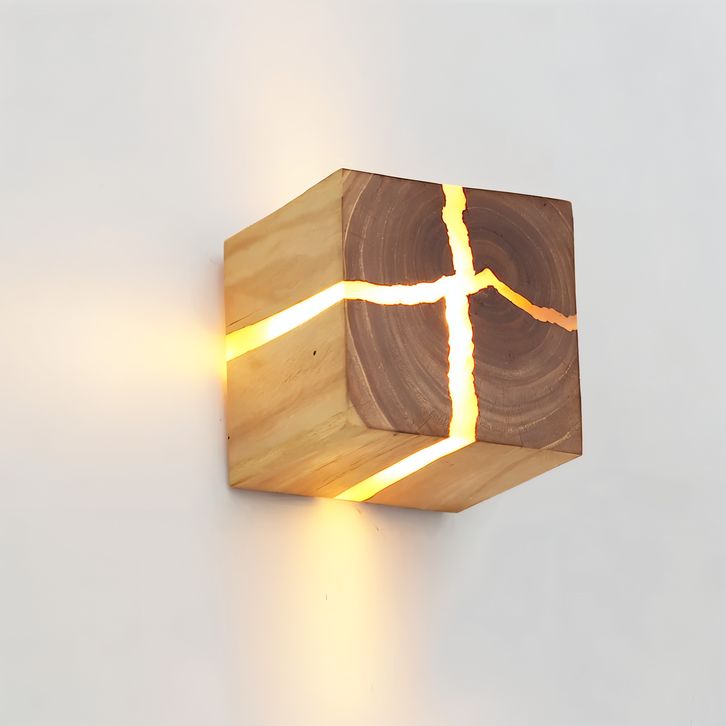 LED Wandlampe Holz Rustikal Modern