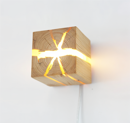 LED Wandlampe Holz Rustikal Modern