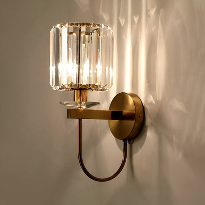 Elegante Wandlampe Kristall Vintage Gold - BerlinGlamour