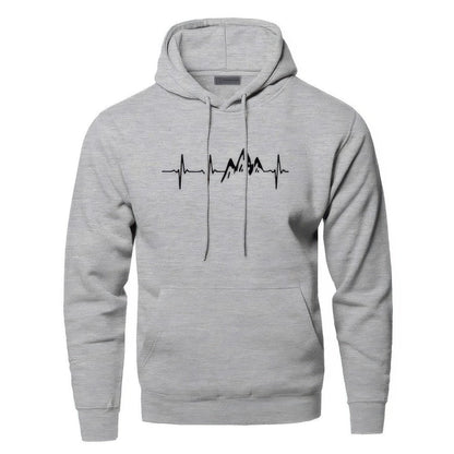 Hoodie | Lässig | Kängurutasche | Pullover-Hoodie | Herren-Hoodie-Grau-S-Chaps Herrenmode