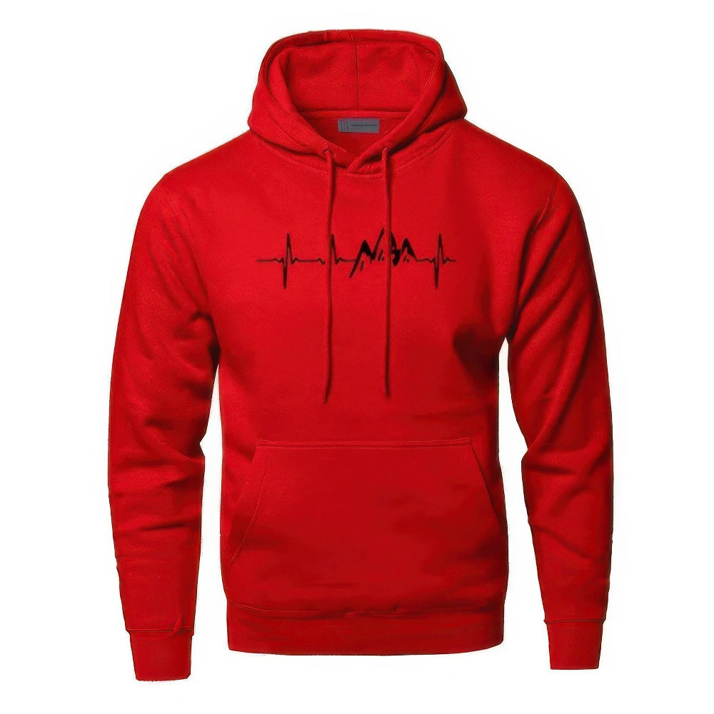 Hoodie | Lässig | Kängurutasche | Pullover-Hoodie | Herren-Hoodie-Rot-S-Chaps Herrenmode