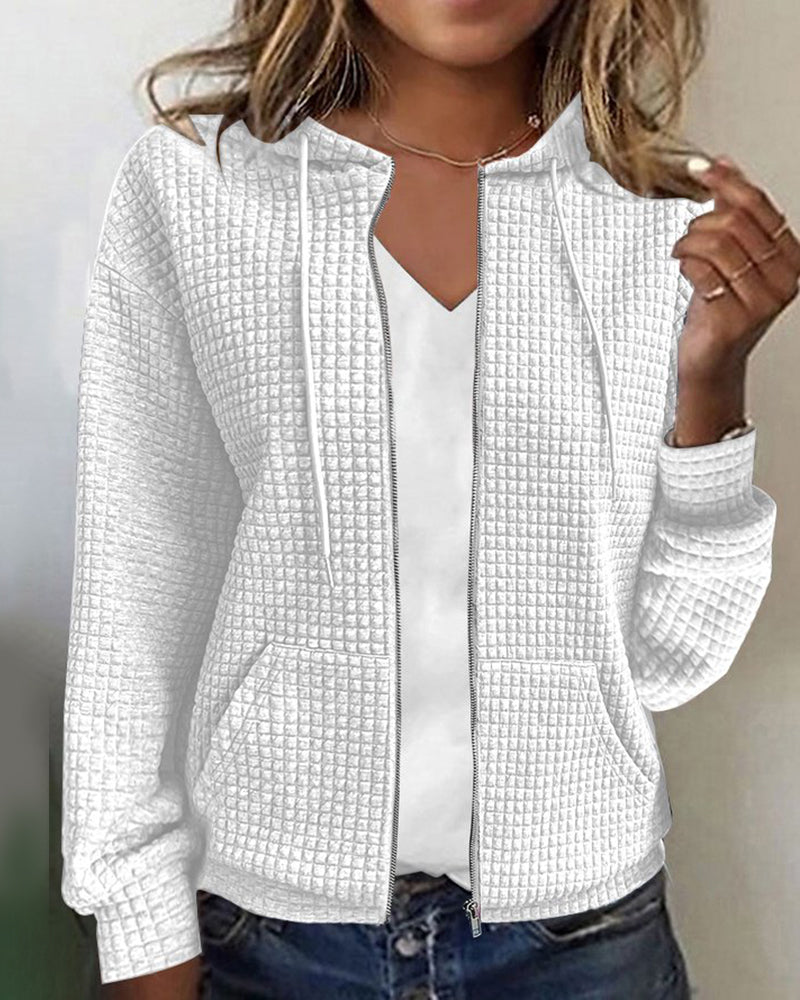 Frauen Sweatshirt Mit Kapuze Taschen Modern Sportlich