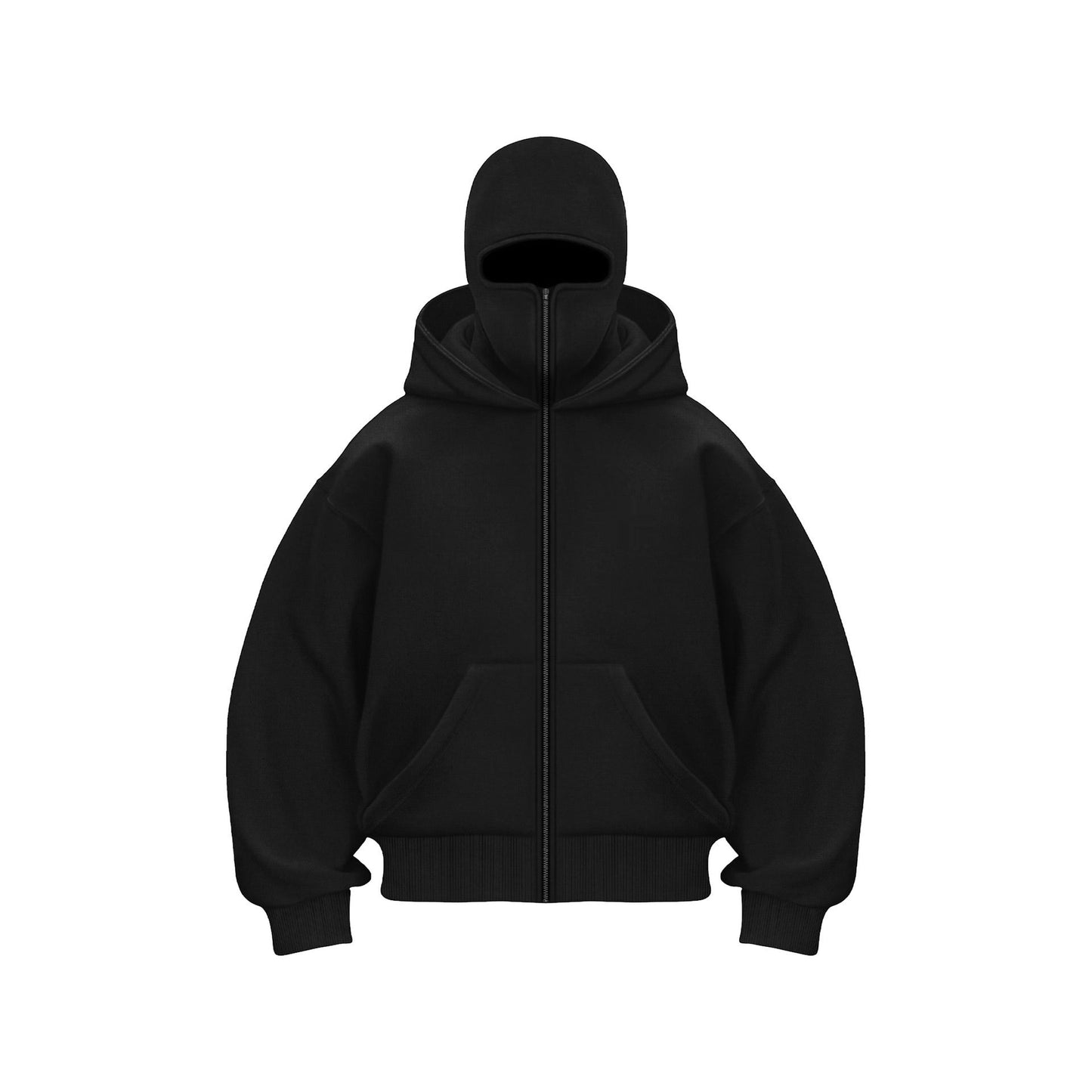 Herren Hoodie mit Maske Reißverschluss Warm - BerlinGlamour