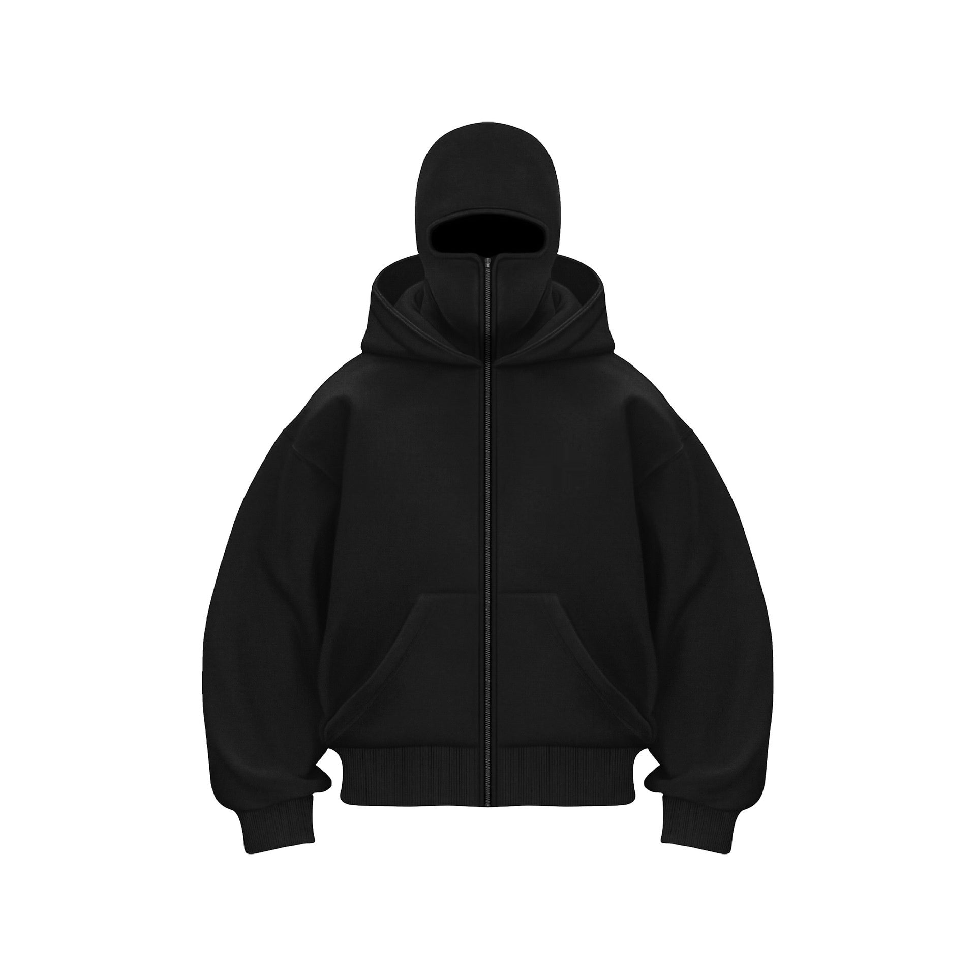 Herren Hoodie mit Maske Reißverschluss Warm - BerlinGlamour