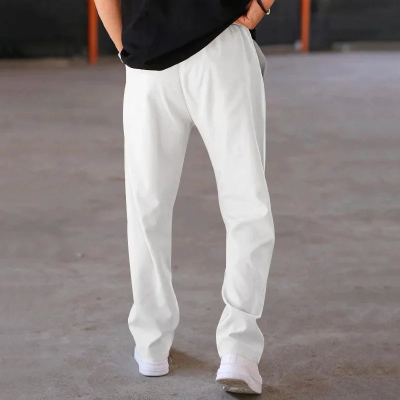 Hose mit Kordelzug – Lässige Hose mit geradem Bein für Männer-Chaps Herrenmode