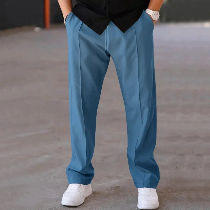 Hose mit Kordelzug – Lässige Hose mit geradem Bein für Männer-Chaps Herrenmode