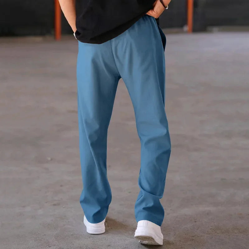 Hose mit Kordelzug – Lässige Hose mit geradem Bein für Männer-Chaps Herrenmode