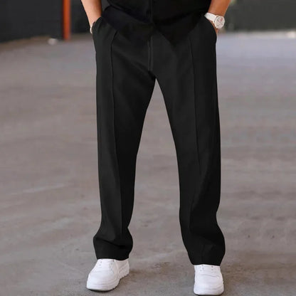 Hose mit Kordelzug – Lässige Hose mit geradem Bein für Männer-Chaps Herrenmode