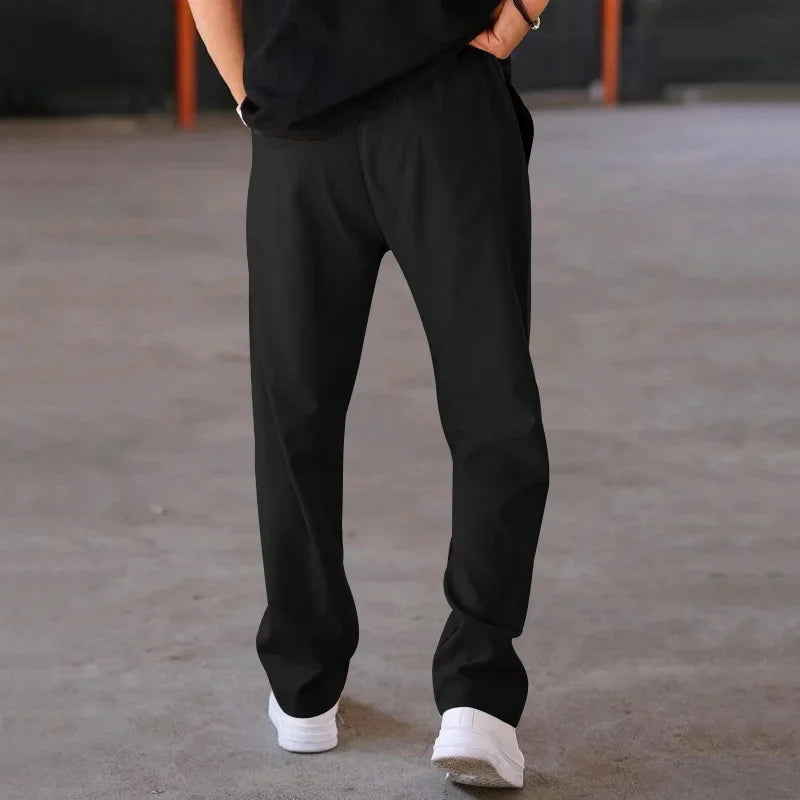 Hose mit Kordelzug – Lässige Hose mit geradem Bein für Männer-Chaps Herrenmode