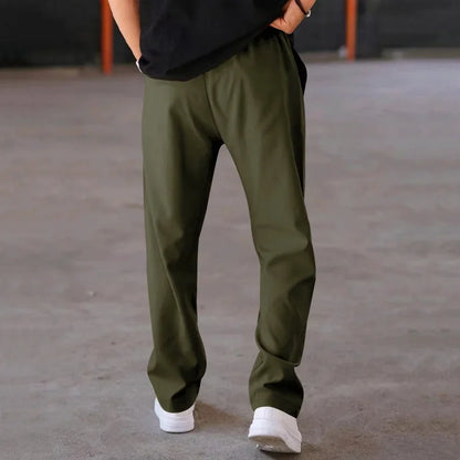 Hose mit Kordelzug – Lässige Hose mit geradem Bein für Männer-Chaps Herrenmode