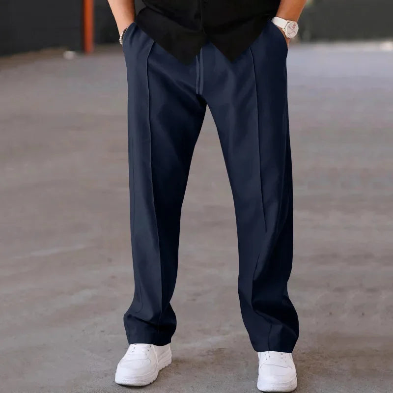 Herrenhose mit Kordelzug Bequem Gerade - BerlinGlamour