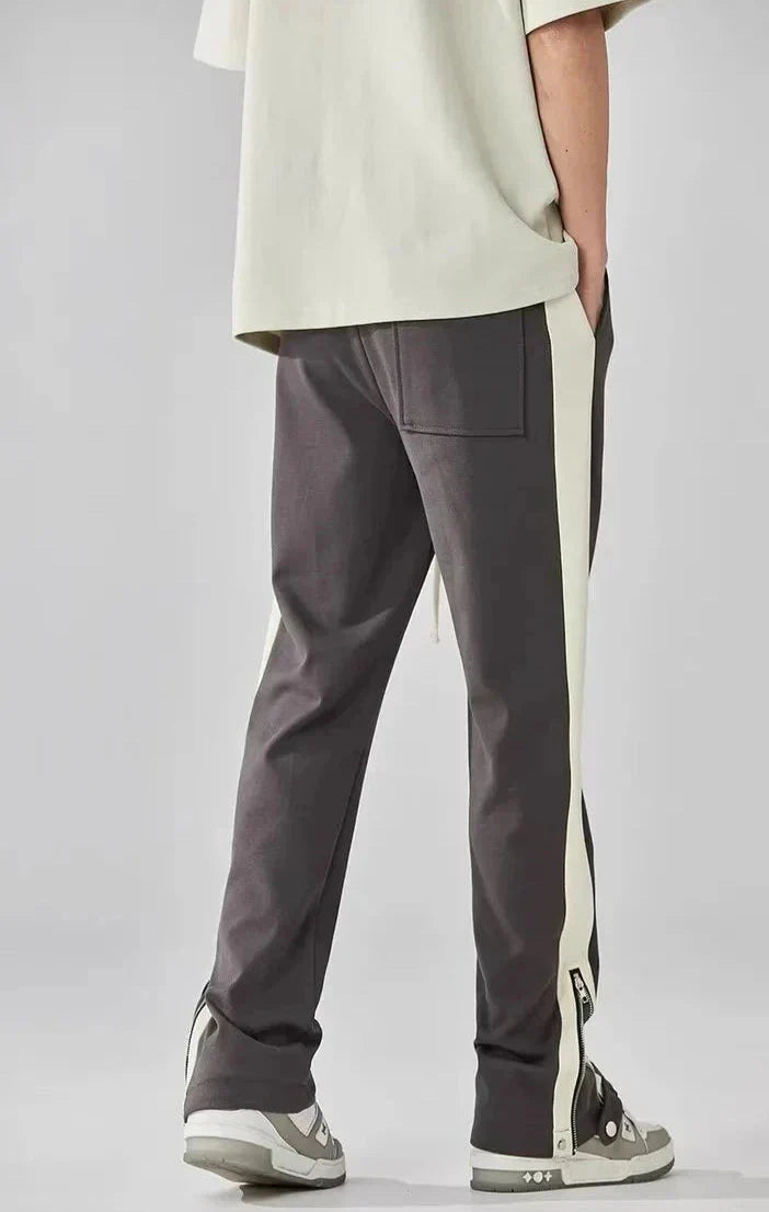 Hose mit geradem Bein – Kordelzug – Baumwolle – Retro-Trainingshose – Herrenhose-Chaps Herrenmode