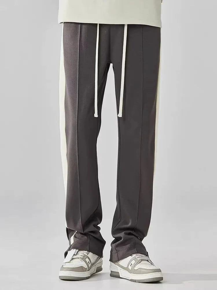 Hose mit geradem Bein – Kordelzug – Baumwolle – Retro-Trainingshose – Herrenhose-Chaps Herrenmode