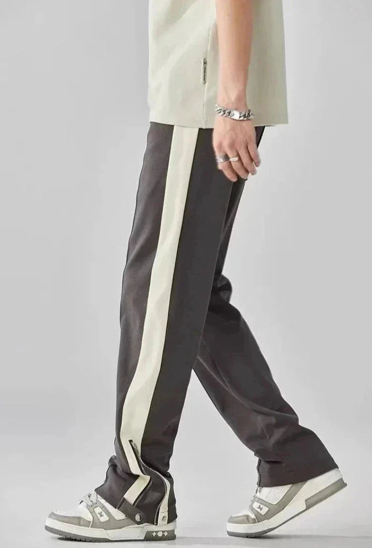 Hose mit geradem Bein – Kordelzug – Baumwolle – Retro-Trainingshose – Herrenhose-Chaps Herrenmode