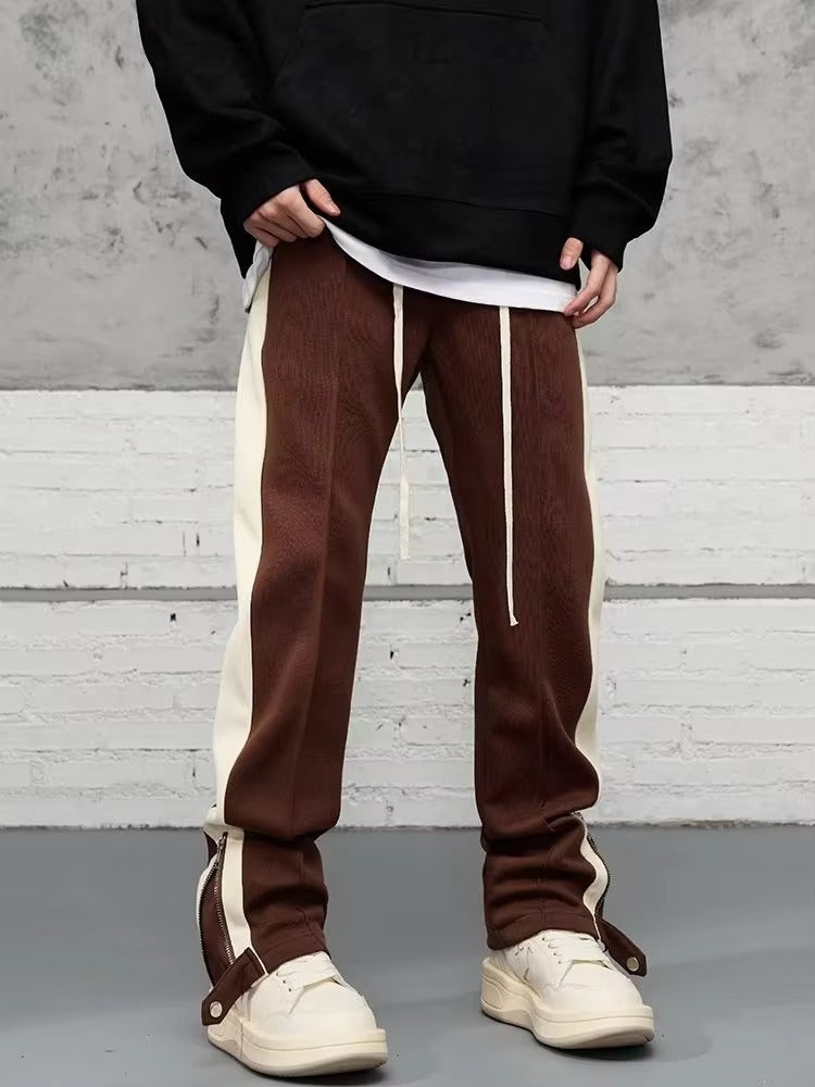 Hose mit geradem Bein – Kordelzug – Baumwolle – Retro-Trainingshose – Herrenhose-Mokka-XS-Chaps Herrenmode