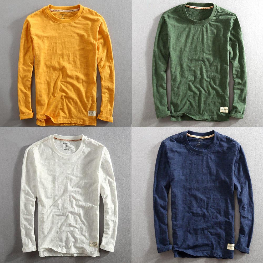 Herren Pullover Baumwolle Premium Langarm