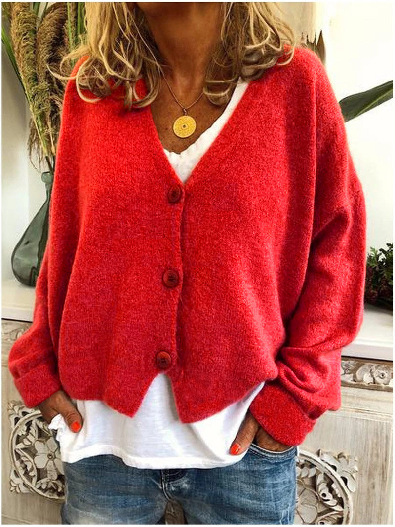 Chic Damen Strickjacke Langärmlig Modern