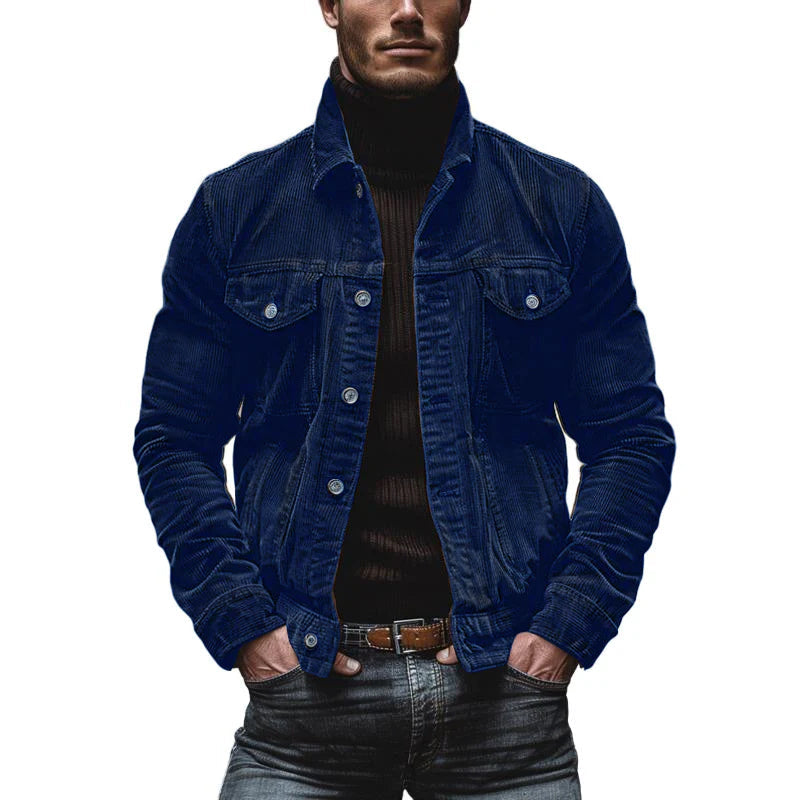 Herren Lederjacke Einreiher Vintage Style