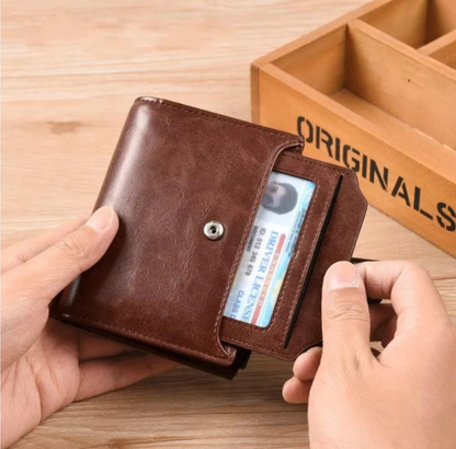 Herren-Geldbörse RFID-Schutz Diebstahlsicher Leder