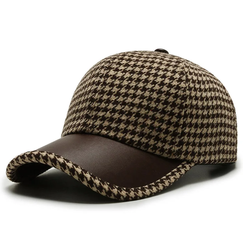 Herren Leder Mütze Elegante Schwarz - BerlinGlamour