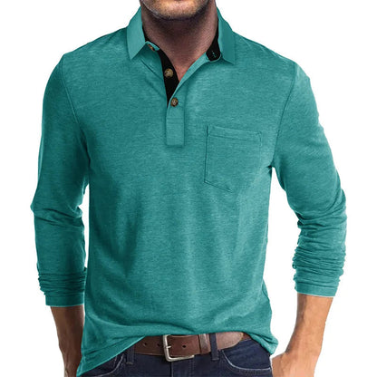 Herren Langarmhemd Klassisch Slim Fit