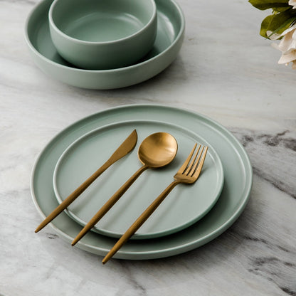 Edelstahl Besteck Set Modern Einfach Elegant