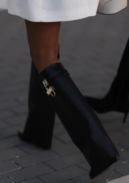 Sophie | Hochwertige Hilary-Stiefel aus Schwarzem Rindsleder – Eleganz und Qualität Zendoo.de