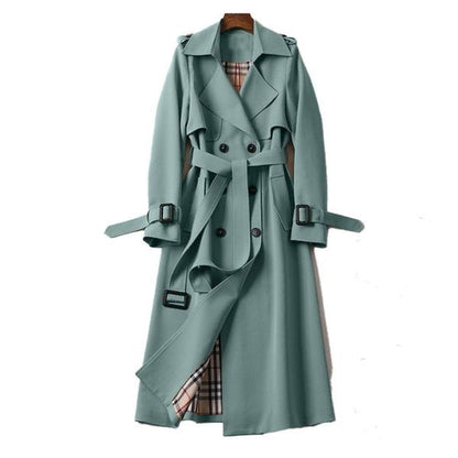 Damen Trenchcoat Klassisch mit Gürtel Winter