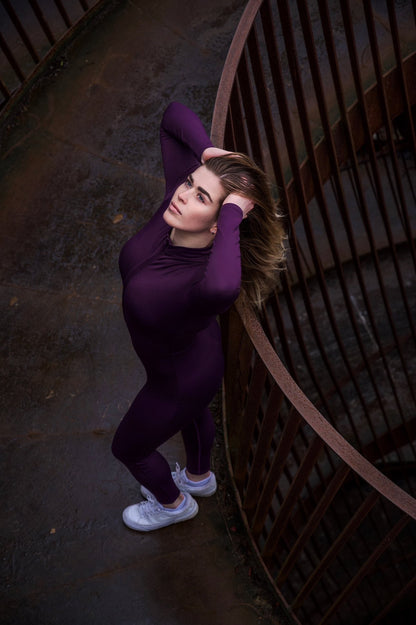 Zipper Jumpsuit Damen, enger Sitz, schmeichelnde Nähte
