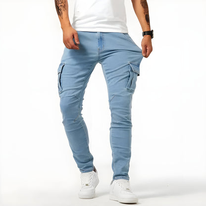 Herren Cargohose Slim Fit mit vielen Taschen