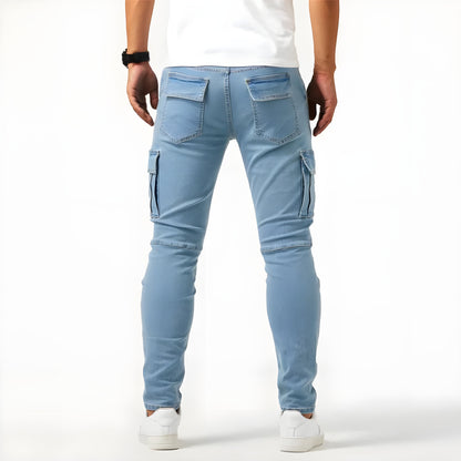 Herren Cargohose Slim Fit mit vielen Taschen