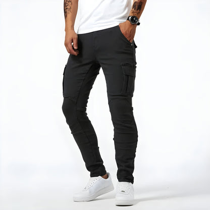 Herren Cargohose Slim Fit mit vielen Taschen