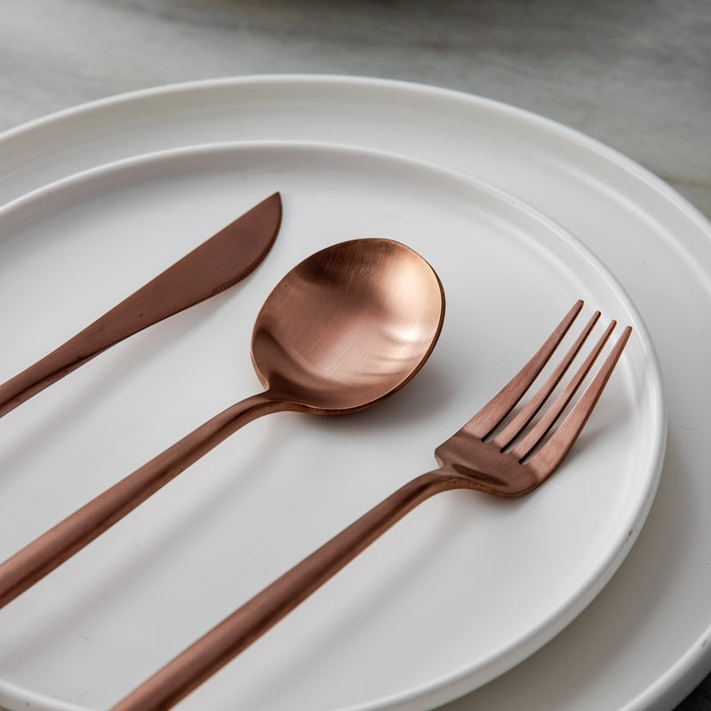 Edelstahl Besteck Set Modern Einfach Elegant