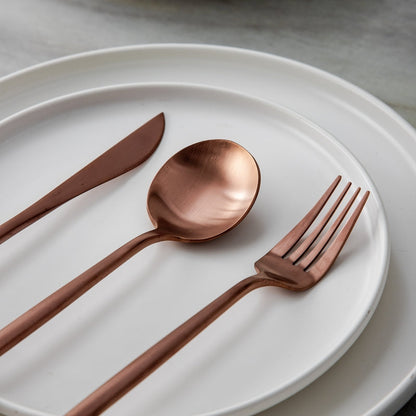 Edelstahl Besteck Set Modern Einfach Elegant