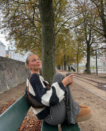 Damen Hose Frühlingsstreifen Bequem Relaxed