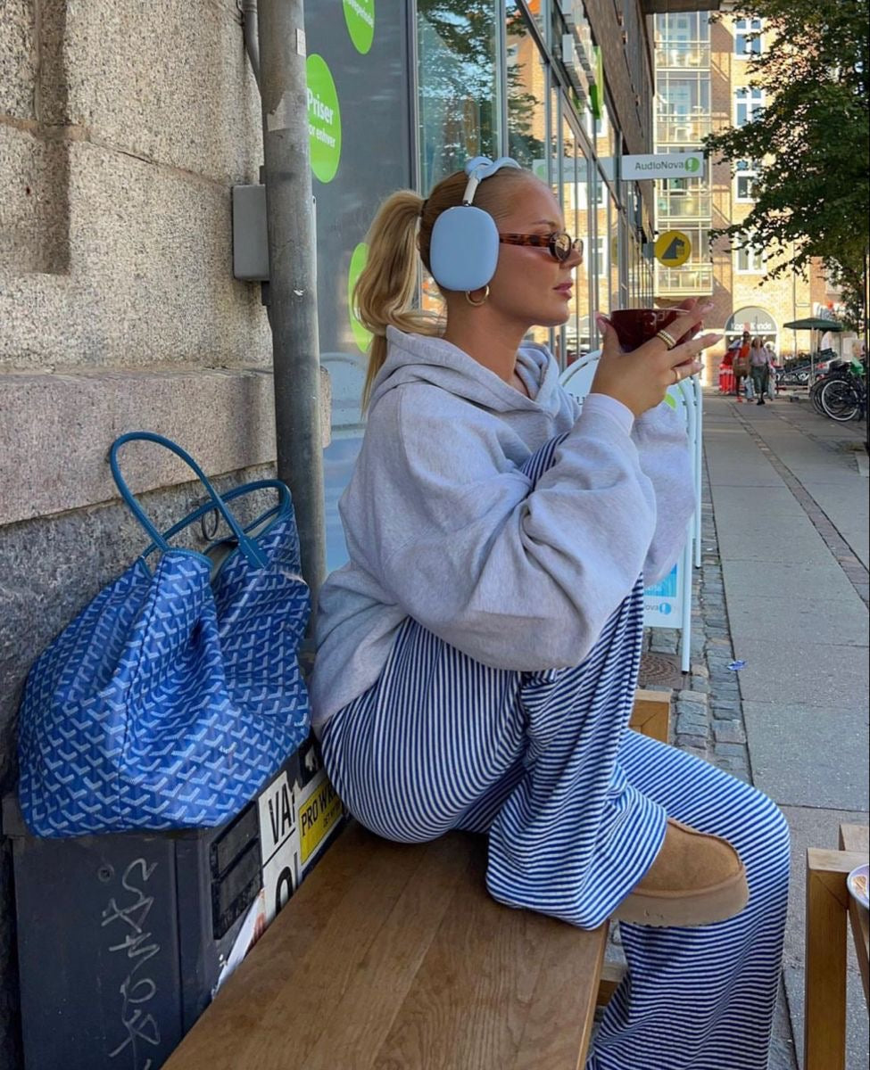 Damen Hose Frühlingsstreifen Bequem Relaxed