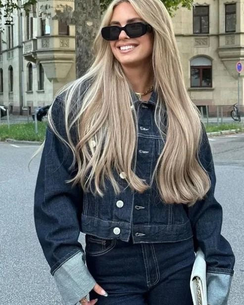 Damen Frühjahrssatz mit Cropped-Jacke und Hose