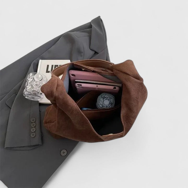 Elegante Damen Schultertasche Minimalistisch Schwarz