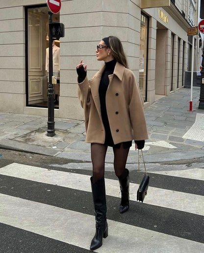 Damen Wintermantel Oversized Geschnürt Warm - BerlinGlamour