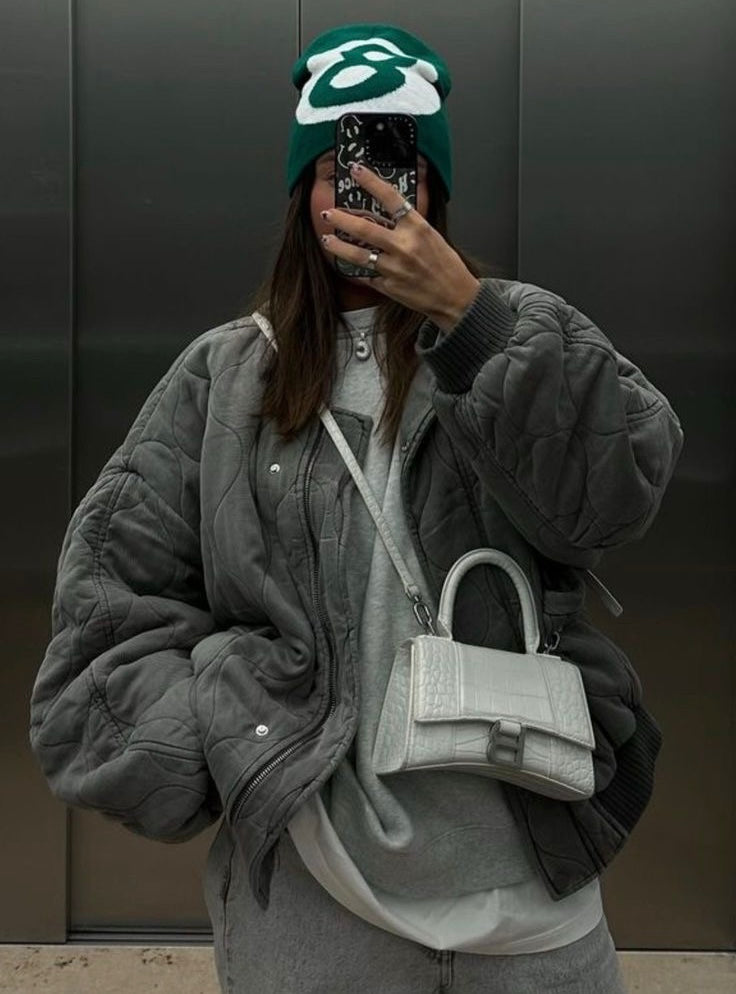 Gesteppte Damenjacke Oversized Quilted Bomber